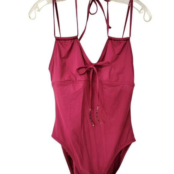 Anne Cole Studio One Piece Swimsuit Fuchsia Pink - Picture 3 of 4